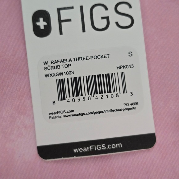 Figs Rafaela Pink tie dye scrub top - Picture 6 of 8